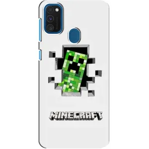 Чехол Майнкрафт на Samsung Galaxy A21s (AlphaPrint) Minecraft (крипер Майнкрафт)