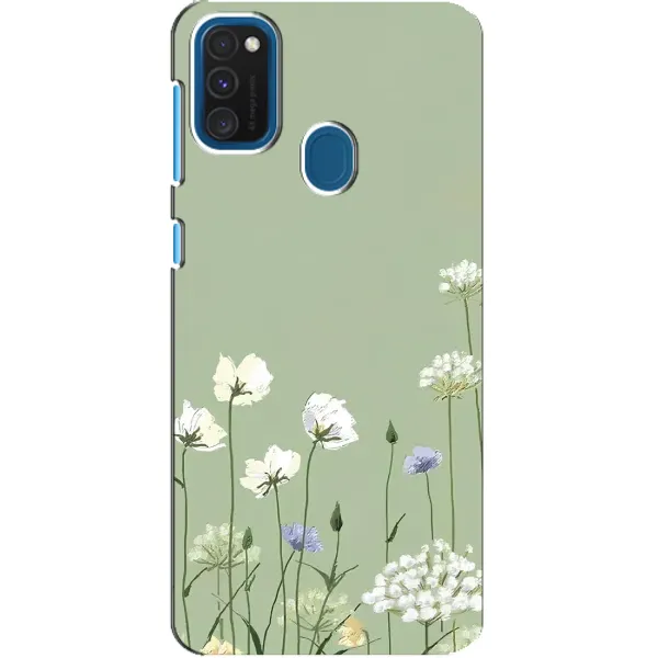 Чехол с принтом «Цветы на зеленом» для Samsung Galaxy A21s