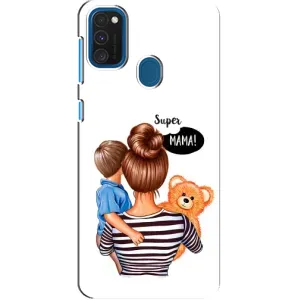 Чохол з друком для Samsung Galaxy A21s - (Мама з дитинкою) (AlphaPrint) (Мама з синочком)