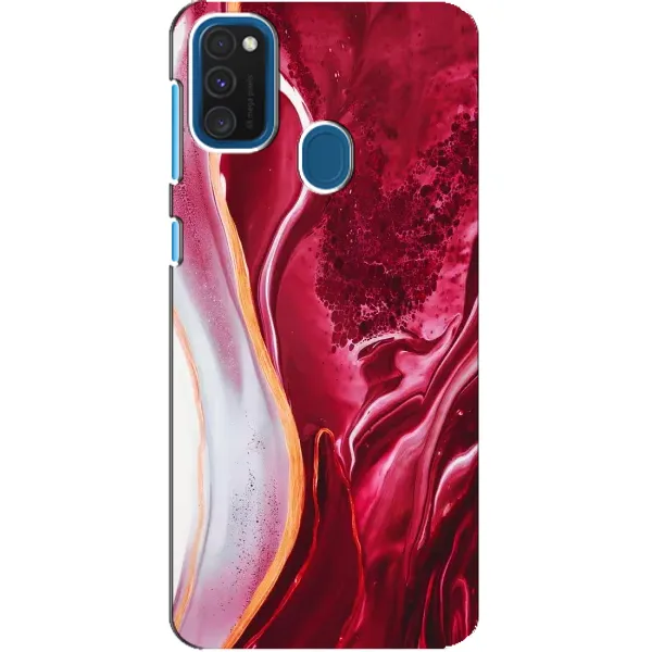 Чехол с принтом «Мрамор красный» для Samsung Galaxy A21s