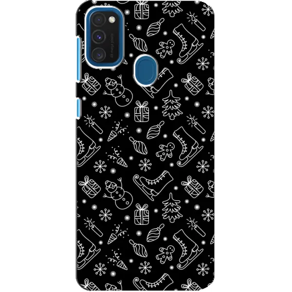 Чехол с принтом «Новогодний фон» для Samsung Galaxy A21s