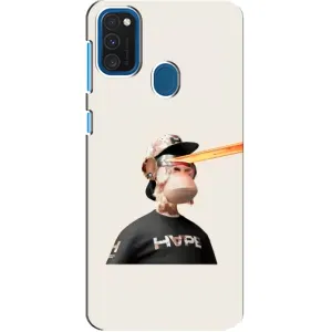 Чехлы с Обезьянами NFT для Samsung Galaxy A21s (AlphaPrint) (обезьяна NFT в очках)