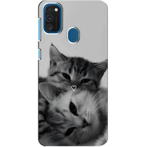 Чехол с рисунком кот на Samsung Galaxy A21s (Пара котов)