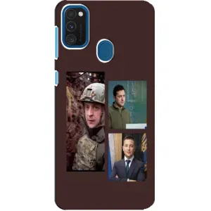 Чохол для Samsung Galaxy A21s (AlphaPrint - с принтом Зеленського) (Президент)