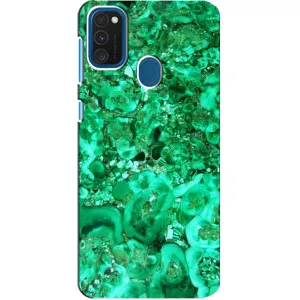 Мраморный чехол на Samsung Galaxy A21s (VPrint) (Салатный Мрамор)