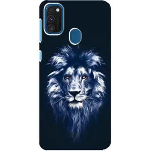 Чехол со Львом для Samsung Galaxy A21s (VPrint) (Синий Лев)