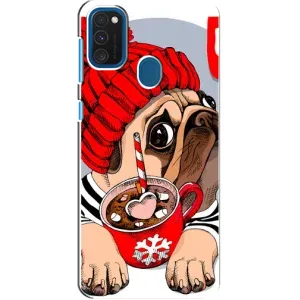 Чехлы с собаками для Samsung Galaxy A21s (VPrint) (Собачка в шапке)
