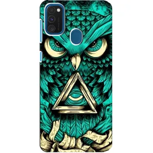 Чехол с птицами на Samsung Galaxy A21s (VPrint) (Сова с глазом)