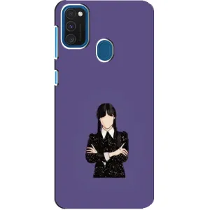Чохли Венсдей на Samsung Galaxy A21s Уенсдей (AlphaPrint) (Венздей у чорному)