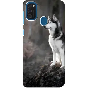 Чехол с Хаски для Samsung Galaxy A21s - (AlphaPrint) (Верный пес)