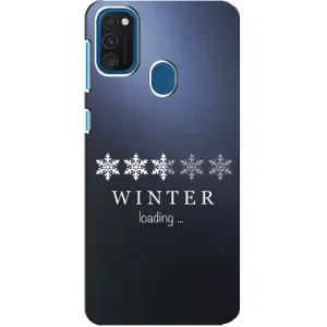 Зимние Чехлы для Самсунг А21с - прозрачный фон (Winter loading)