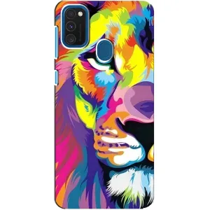 Чехол со Львом для Samsung Galaxy A21s (VPrint) (Яркий Лев)