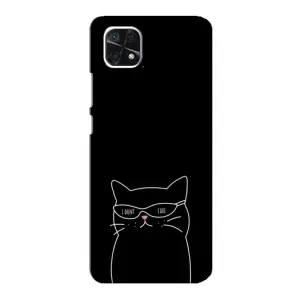 Чехол с рисунком кот на Samsung Galaxy A22 5G (Равнодушный кот)