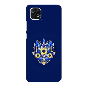 Чехлы для Samsung Galaxy A22 5G  Укр. Символика (AlphaPrint) (Цветочный Герб)