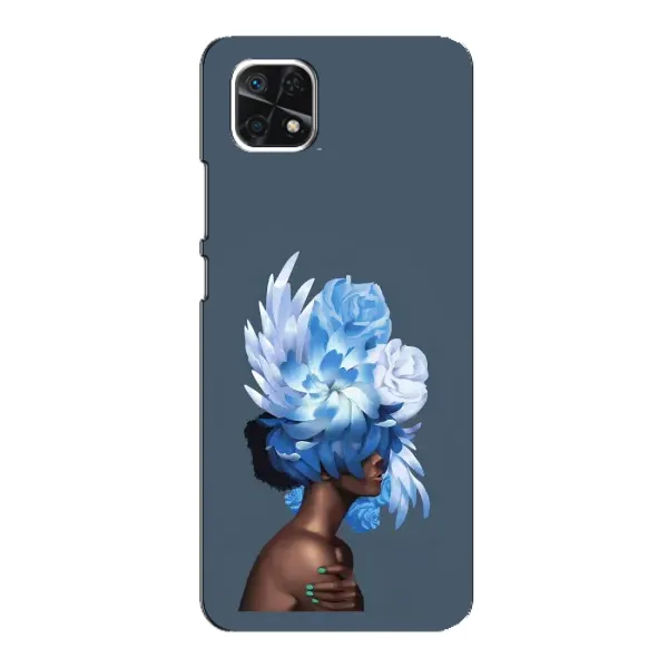Чехол с принтом «Цветы на голове» для Samsung Galaxy A22 5G