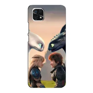 Чехол как приручить дракона на Samsung Galaxy A22 5G (Иккинг и Астрид)
