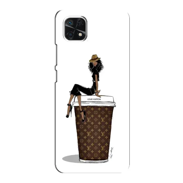 Чехол с принтом «кофе LOUIS VUITTON» для Samsung Galaxy A22 5G