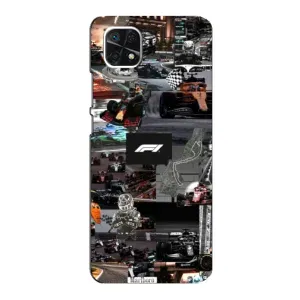 Чехол Формула1 на Samsung Galaxy A22 5G (Гоночный коллаж Ф1)