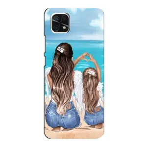 Чохол з друком для Samsung Galaxy A22 5G - (Мама з дитинкою) (AlphaPrint) (Мама з донькою)