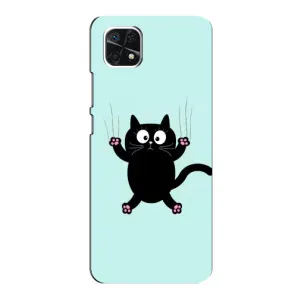 Чехол с принтом для Samsung Galaxy A22 5G (AlphaPrint) Модные коты (Падающий кот)