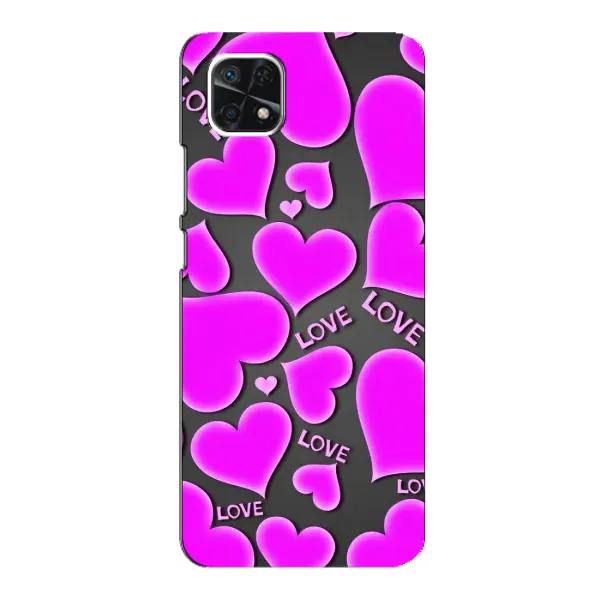 Чехол с принтом «Pink hearts» для Samsung Galaxy A22 5G Чехол с принтом «Pink hearts» для Samsung Galaxy A22 5G