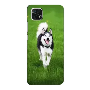 Чохол з Хаскі Samsung Galaxy A22 5G - (AlphaPrint) (Радісний Хаскі)
