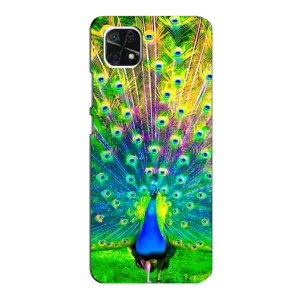 Чохол з пташками на Samsung Galaxy A22 5G (VPrint) (Яскравий Павлин)