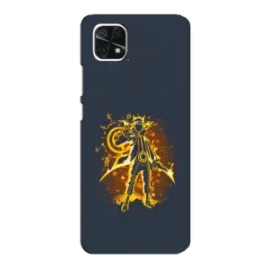Naruto Anime Чехлы для Самсунг А22 (5G) (AlphaPrint) (золотой Наруто)