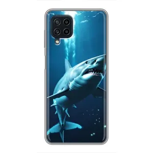 Чехол с картинкой «Хищники» для Samsung Galaxy A22 (Акула под водой)