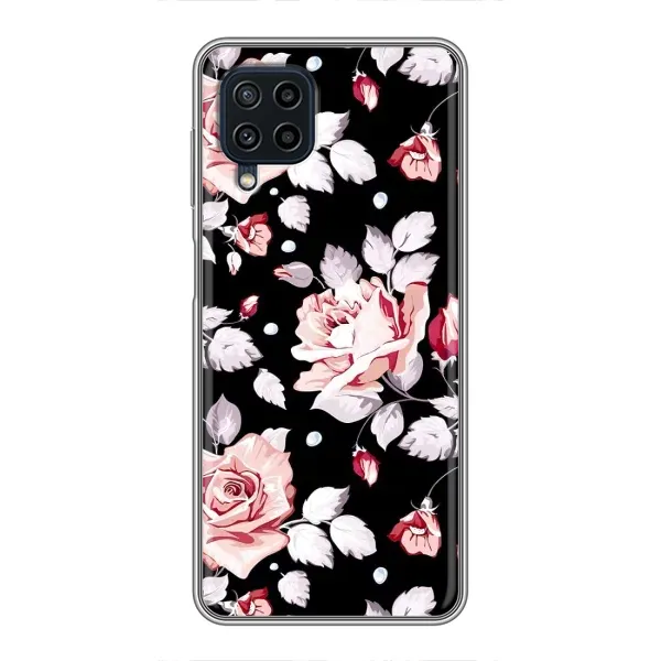 Чехол с принтом «Цветочки на черном» для Samsung Galaxy A22 Чехол с принтом «Цветочки на черном» для Samsung Galaxy A22