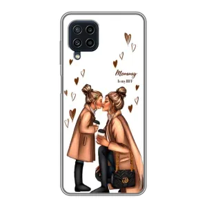 Чехол с печатью для Samsung Galaxy A22 - (Мама с ребенком) (AlphaPrint) (Дочка и мама)