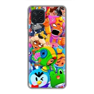 Чехлы Brawl Stars для Samsung Galaxy A22 (AlphaPrint) (Герои Бравл Старс)