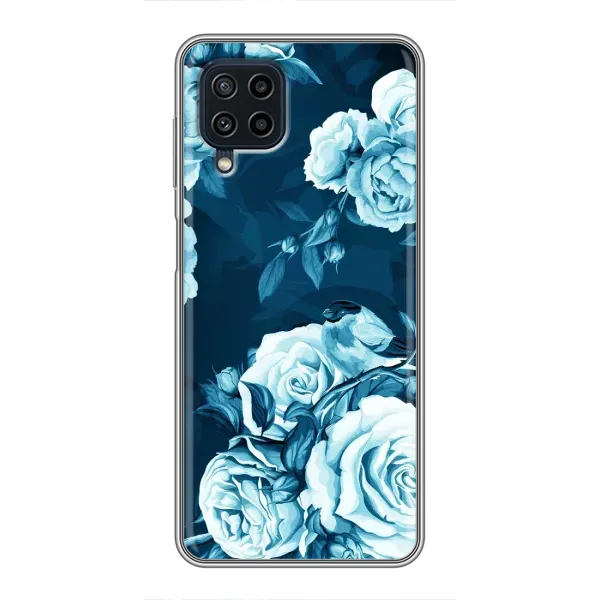 Чехол с принтом «Голубые Бутоны» для Samsung Galaxy A22 Чехол с принтом «Голубые Бутоны» для Samsung Galaxy A22