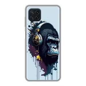 Чехол с Обезьянами Samsung Galaxy A22 - (AlphaPrint) (Горилла в наушниках)