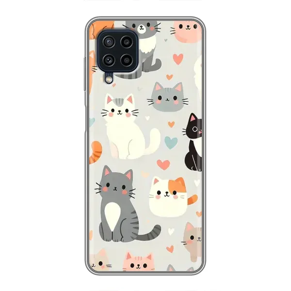 Чехол с принтом «Коллаж котов» для Samsung Galaxy A22