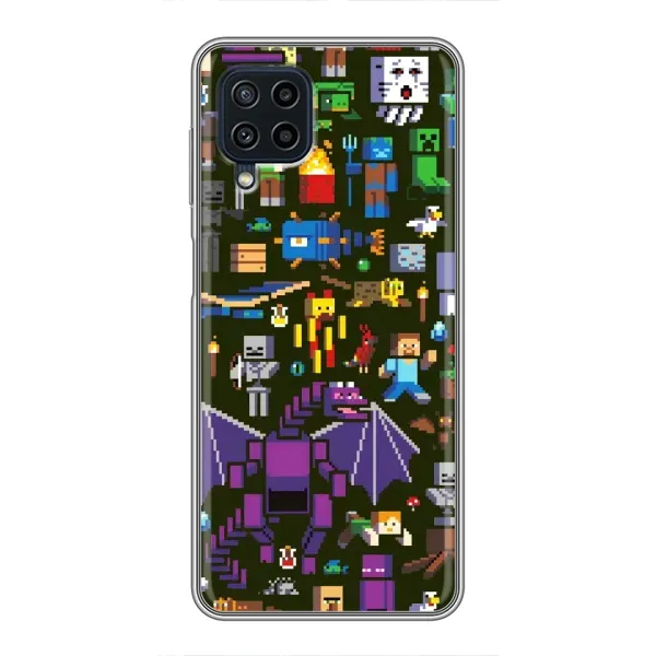 Чехол с принтом «Коллаж Майнкрафт» для Samsung Galaxy A22