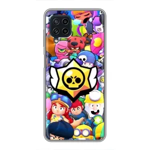 Чехол для Samsung Galaxy A22 Бравл Старс (VPrint) (Лого Brawl Stars)