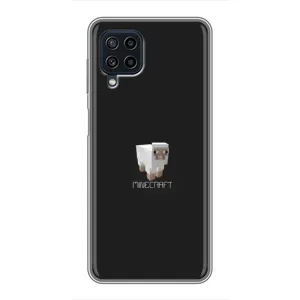 Чехол Майнкрафт на Samsung Galaxy A22 (AlphaPrint) Minecraft (Овечка Майнкрафт)