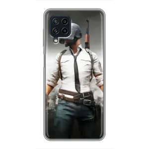 Чехол PUBG для Самсунг А22 (AlphaPrint) (Пабг мен)