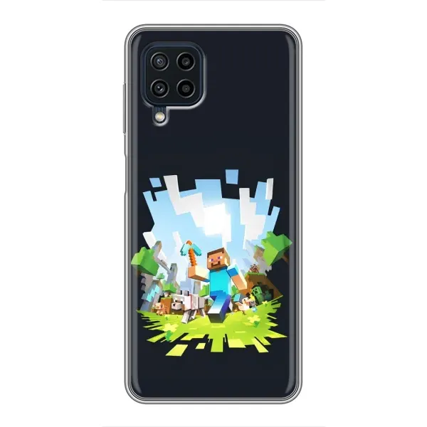 Чехол с принтом «персонажи Minecraft» для Samsung Galaxy A22