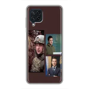 Чехол для Samsung Galaxy A22 (AlphaPrint - с принтом Зеленского) (Президент)