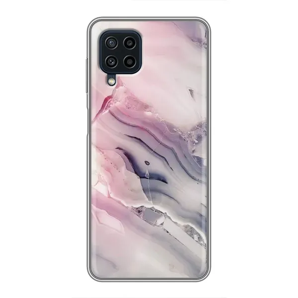Чехол с принтом «Пурпурный Мрамор» для Samsung Galaxy A22