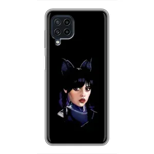 Чехлы Венсдей на Samsung Galaxy A22 Уэнсдей (AlphaPrint) (серьезная Уэнздей)