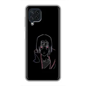 Чехлы на тему: Итачи Учиха для Samsung Galaxy A22 (AlphaPrint) (силуэт Итачи)