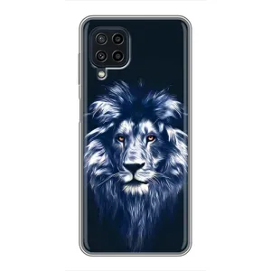 Чехол со Львом для Samsung Galaxy A22 (VPrint) (Синий Лев)