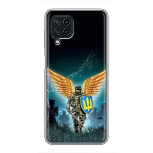 Чехлы с картинкой ЗСУ для Samsung Galaxy A22 (AlphaPrint) (Солдат ЗСУ)