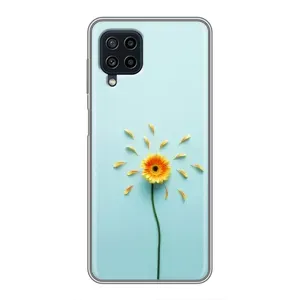 Чехлы с Цветами для Samsung Galaxy A22 (VPrint) (Желтый цветок)