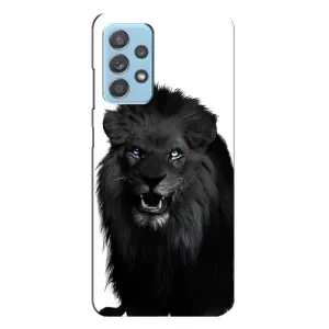 Чехлы с картинками животных Samsung Galaxy A23 (Черный ЛЕВ)