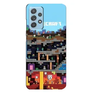 Чехол Майнкрафт на Samsung Galaxy A23 (AlphaPrint) Minecraft (фон Minecraft)