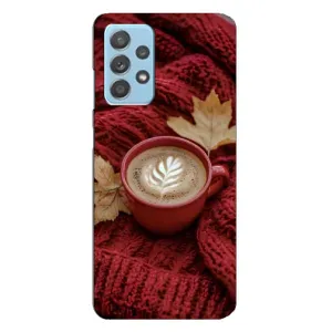 Чехол с уникальным дизайном «Осень с кофе» для Samsung Galaxy A23 (Кофе на пледе)